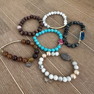 Elegant Multi-Color Beaded Bracelet Set